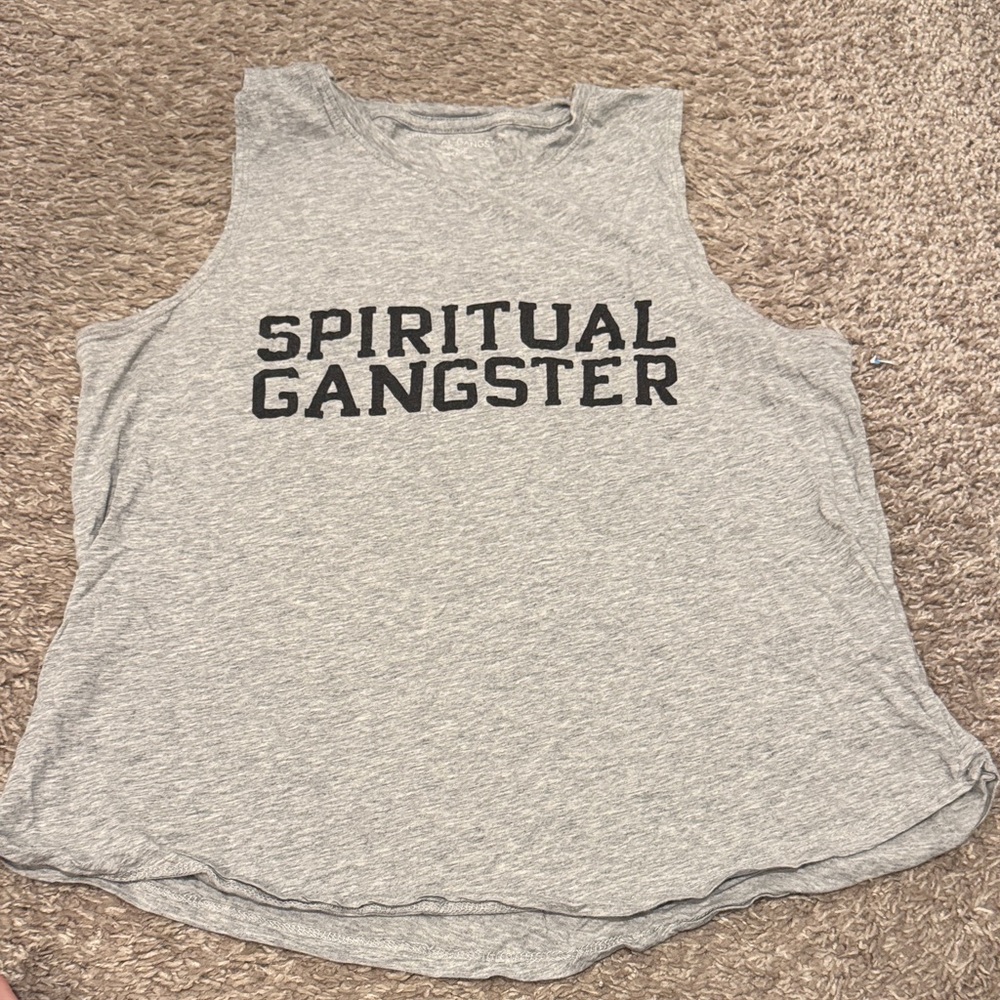 Spiritual Gangster Gray Tank Top